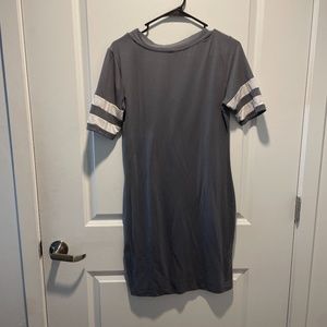Grey t-shirt style mini dress